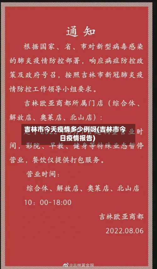 吉林市今天疫情多少例呀(吉林市今日疫情报告)-第2张图片