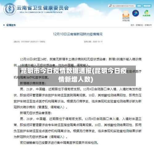 昆明市今日疫情数据通报(昆明今日疫情新增人数)