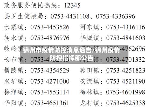 锦州市疫情防控消息通告/锦州疫情防控指挥部公告-第2张图片