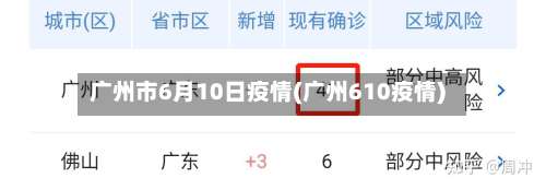 广州市6月10日疫情(广州610疫情)-第2张图片