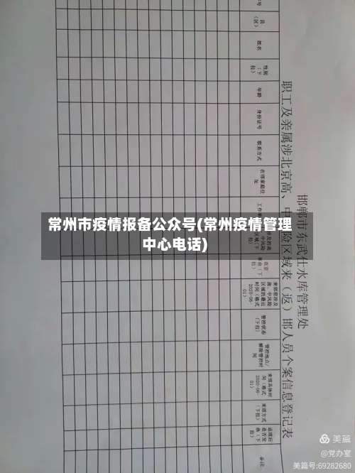 常州市疫情报备公众号(常州疫情管理中心电话)-第2张图片
