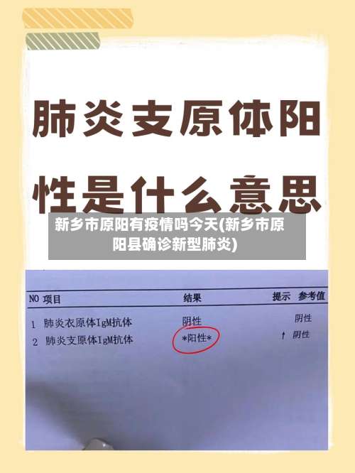 新乡市原阳有疫情吗今天(新乡市原阳县确诊新型肺炎)