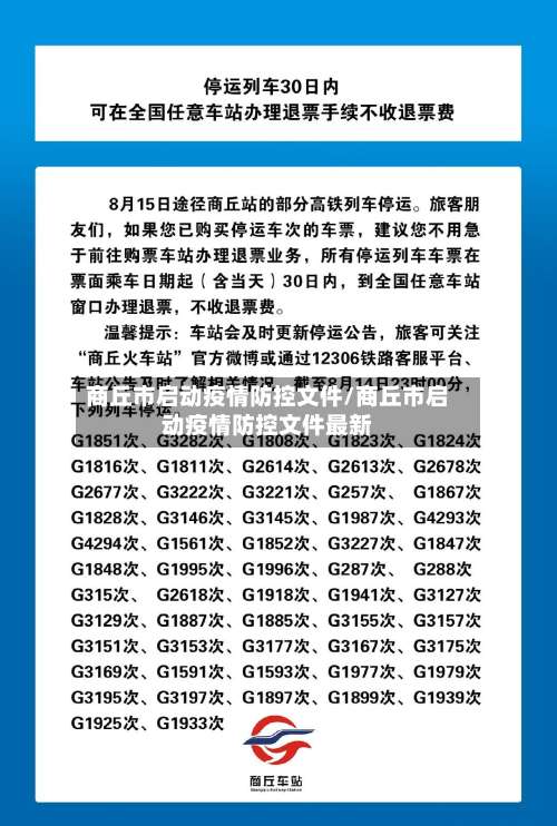 商丘市启动疫情防控文件/商丘市启动疫情防控文件最新