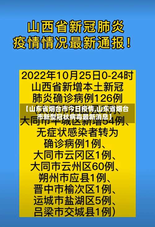 【山东省烟台市今日疫情,山东省烟台市新型冠状病毒最新消息】