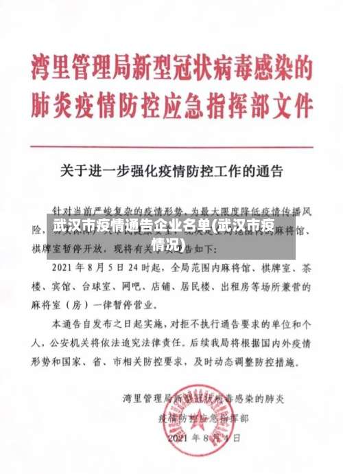 武汉市疫情通告企业名单(武汉市疫情况)