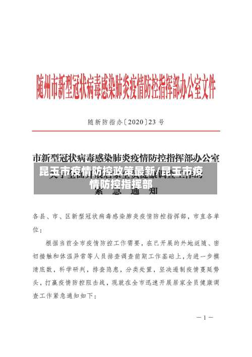 昆玉市疫情防控政策最新/昆玉市疫情防控指挥部-第3张图片