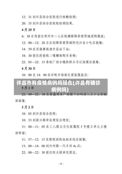 许昌市有疫情病例吗现在(许昌有确诊病例吗)-第3张图片