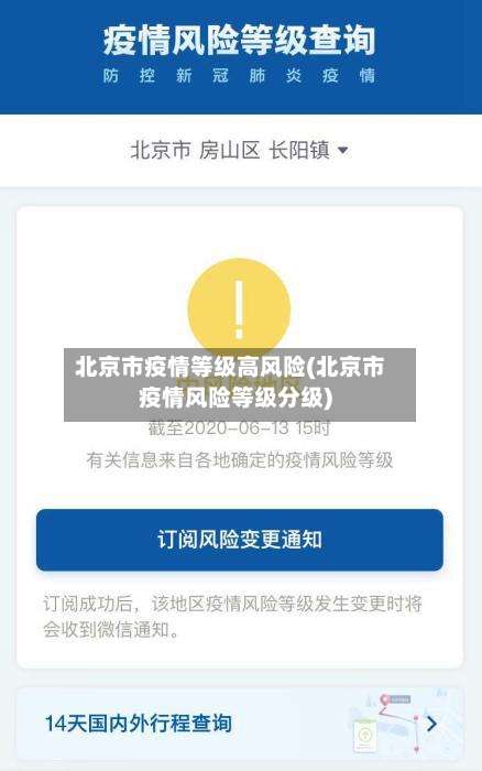 北京市疫情等级高风险(北京市疫情风险等级分级)