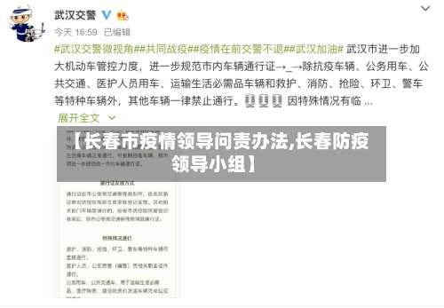 【长春市疫情领导问责办法,长春防疫领导小组】-第2张图片