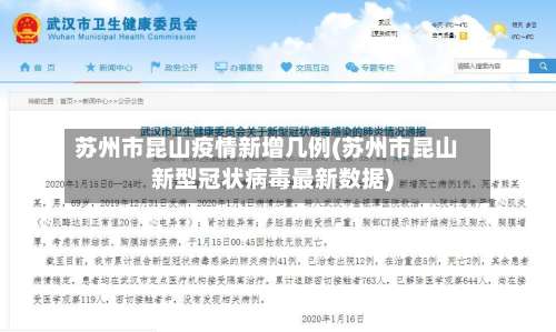苏州市昆山疫情新增几例(苏州市昆山新型冠状病毒最新数据)