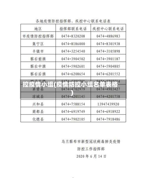 控疫情小组(疫情防控小组名单表格)-第3张图片