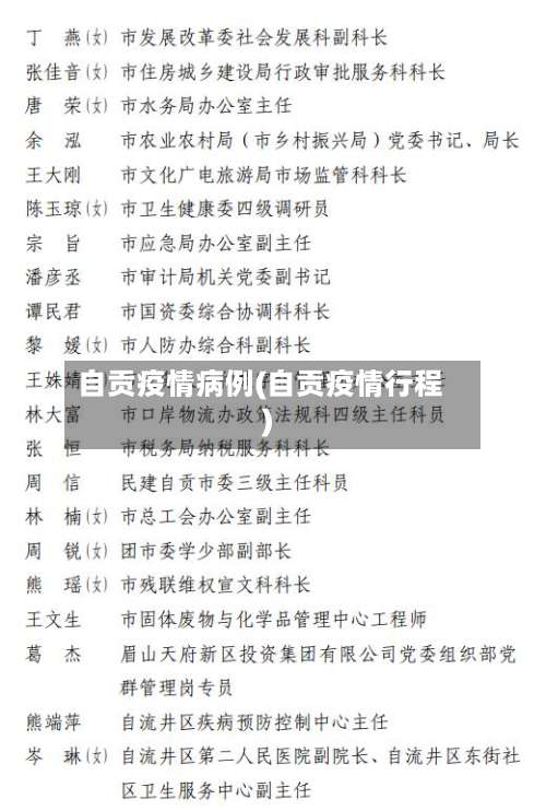 自贡疫情病例(自贡疫情行程)-第2张图片