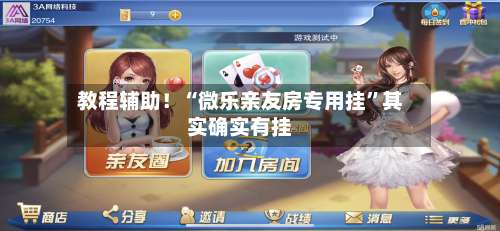 教程辅助！“微乐亲友房专用挂”其实确实有挂-第2张图片