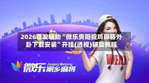 2026首发辅助“微乐贵阳捉鸡麻将外卦下载安装”开挂(透视)辅助教程-第3张图片