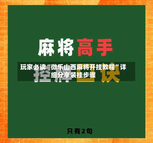 玩家必读“微乐山西麻将开挂教程	”详细分享装挂步骤-第2张图片