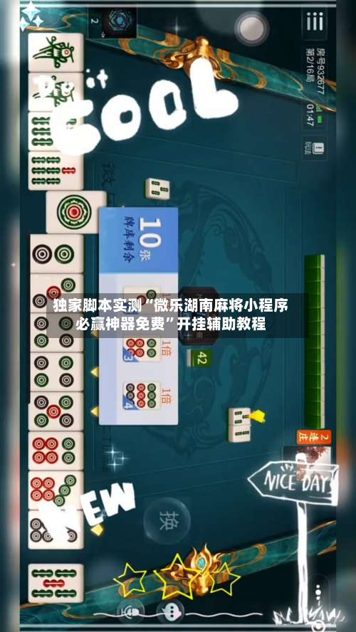 独家脚本实测“微乐湖南麻将小程序必赢神器免费”开挂辅助教程-第3张图片
