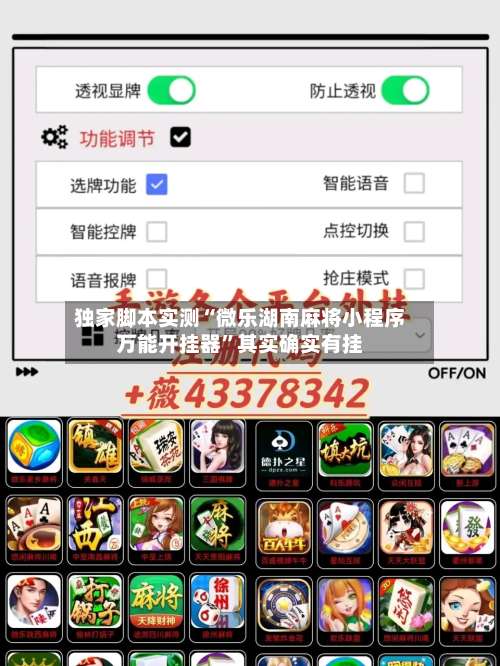 独家脚本实测“微乐湖南麻将小程序万能开挂器	”其实确实有挂-第2张图片