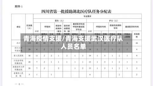 青海疫情支援/青海支援武汉医疗队人员名单-第3张图片