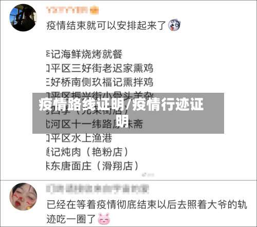 疫情路线证明/疫情行迹证明-第3张图片