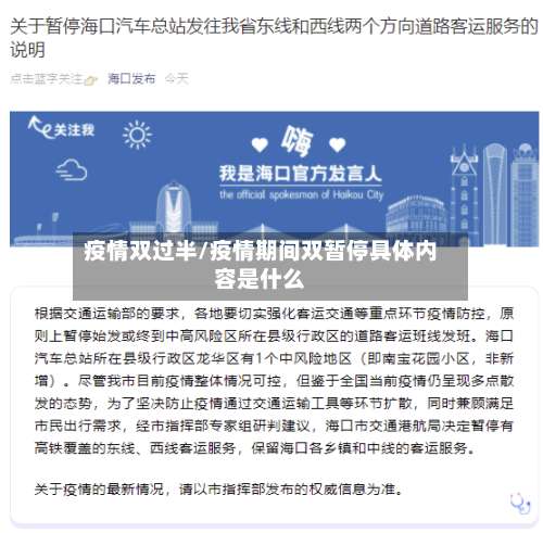 疫情双过半/疫情期间双暂停具体内容是什么-第2张图片