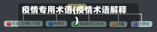 疫情专用术语(疫情术语解释)