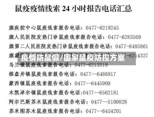 疫情防鼠假/国家鼠疫防控方案-第2张图片