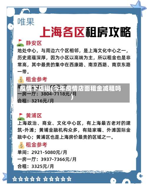 疫情下店租(今年疫情店面租金减租吗)