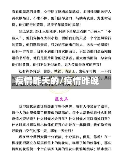 疫情昨天的/疫情昨晚-第2张图片