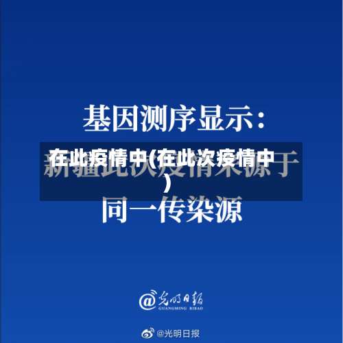 在此疫情中(在此次疫情中)