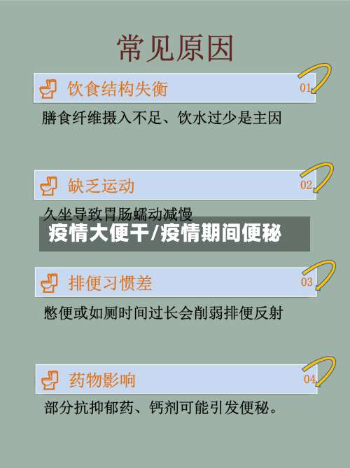 疫情大便干/疫情期间便秘