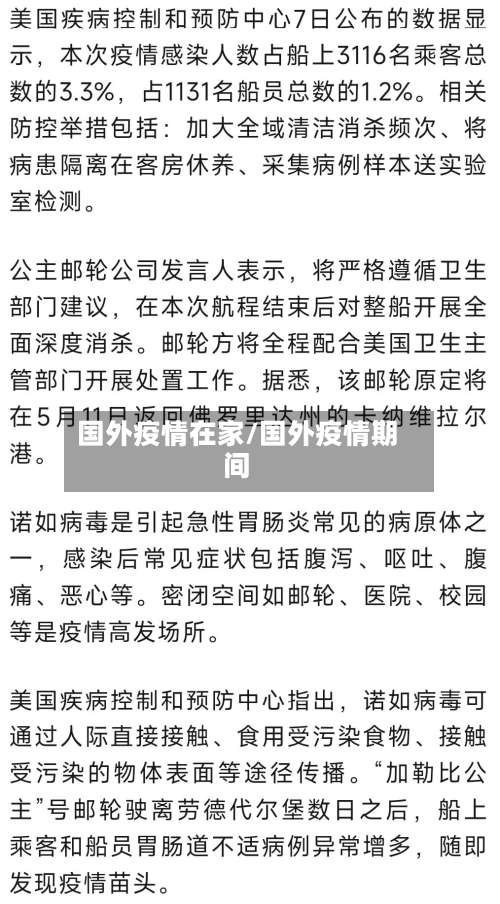 国外疫情在家/国外疫情期间