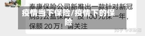 疫情当下保险/疫情下的保险