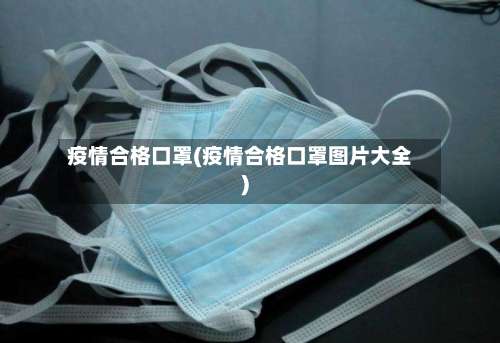 疫情合格口罩(疫情合格口罩图片大全)