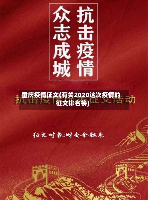 重庆疫情征文(有关2020这次疫情的征文排名榜)