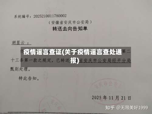 疫情谣言查证(关于疫情谣言查处通报)-第2张图片