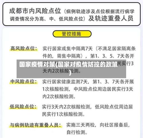 国家疫情对策(国家对疫情防控的政策)