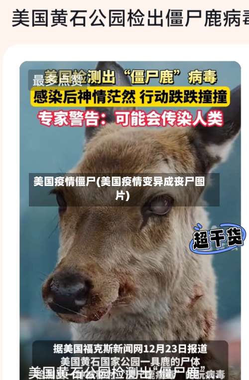 美国疫情僵尸(美国疫情变异成丧尸图片)