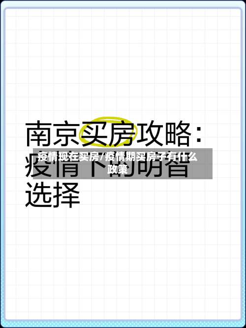 疫情现在买房/疫情期买房子有什么政策
