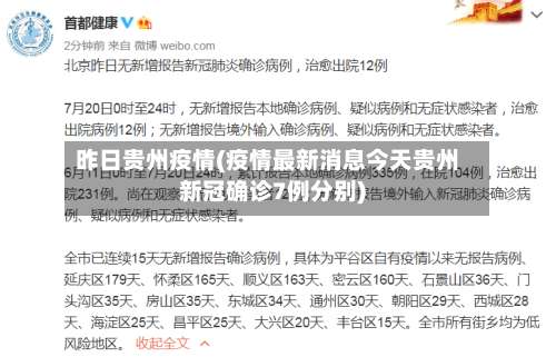 昨日贵州疫情(疫情最新消息今天贵州新冠确诊7例分别)-第2张图片